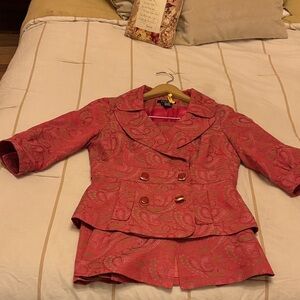 Etcetera Pink Paisley Blazer